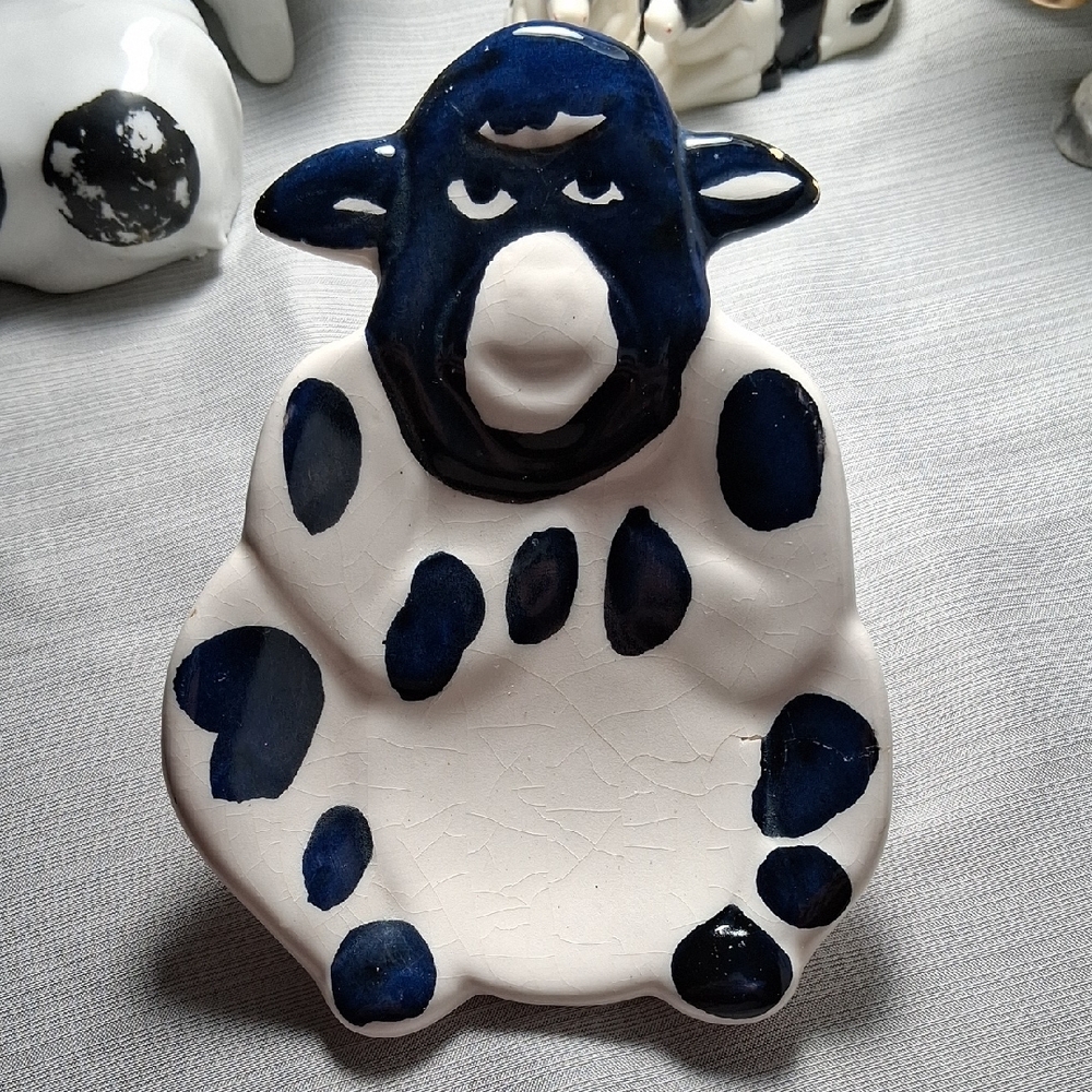 6pc Vintage Cow Decor Bundle ~ Black And White 🐮 - Picture 2 of 15
